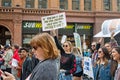 March for Our Lives movement`s march in Downtown Los Angeles Royalty Free Stock Photo