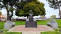 Los Angeles, California: monument of Harry Bridges founder the ILWU monument at Memorial Park, San Pedro, port of Los Angeles Royalty Free Stock Photo