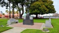 Los Angeles, California: monument of Harry Bridges founder the ILWU monument at Memorial Park, San Pedro, port of Los Angeles Royalty Free Stock Photo