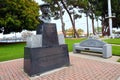 Los Angeles, California: monument of Harry Bridges founder the ILWU monument at Memorial Park, San Pedro, port of Los Angeles Royalty Free Stock Photo