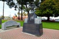 Los Angeles, California: monument of Harry Bridges founder the ILWU monument at Memorial Park, San Pedro, port of Los Angeles Royalty Free Stock Photo