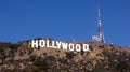 LOS ANGELES, CALIFORNIA - OCTOBER 11, 2014: The world famous landmark Hollywood Sign. It was created as an advertisement Royalty Free Stock Photo