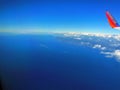 Los Angeles California Pacific Coast from the Airplane Royalty Free Stock Photo