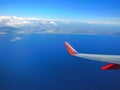 Los Angeles California Pacific Coast from the Airplane Royalty Free Stock Photo