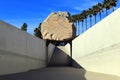 Los Angeles, California: Public Art LEVITATED MASS at the LACMA, Los Angeles County Museum of Art Royalty Free Stock Photo