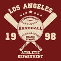 Los Angeles California sport typography t-shirt baseball champion college team