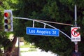 Los Angeles, California: Los Angeles Street sign, major thoroughfare in Downtown Los Angeles, California