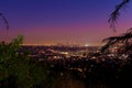 LOS ANGELES California Sunset view from Griffith Observatory Royalty Free Stock Photo