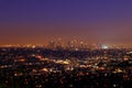 LOS ANGELES California Sunset view from Griffith Observatory Royalty Free Stock Photo