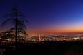 LOS ANGELES California Sunset view from Griffith Observatory Royalty Free Stock Photo