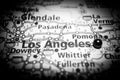 Los Angeles California Travel Destination Map