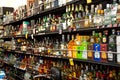 Liquor section at store