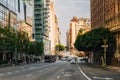 Downtown City of Los Angeles. Strret view, traffic, architecture, and people