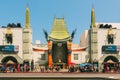 Graumans Chinese Theatre is a movie palace on the historic Hollywood Walk of Fame at 6925 Hollywood Boulevard in Hollywood. Royalty Free Stock Photo