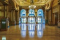 Millennium Biltmore Hotel interior. The interior of the hotel is decorated with frescos and murals, massive wood-beamed ceilings, Royalty Free Stock Photo