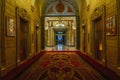 Millennium Biltmore Hotel interior. The interior of the hotel is decorated with frescos and murals, massive wood-beamed ceilings, Royalty Free Stock Photo