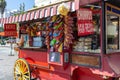 Food cart near the entrance to Olvera Street, Los Angeles, California, USA on August 10 Royalty Free Stock Photo