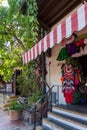 Shops in Olvera Street  in Los Angeles, California, USA on August 10, 2011 Royalty Free Stock Photo