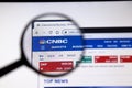 Los Angeles, California, USA - 19 December 2019: CNBC website page. Cnbc.com logo on display screen close-up, Illustrative