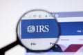 Los Angeles, California, USA - 3 December 2019: IRS website page. Irs.gov logo on display screen, Illustrative Editorial