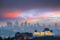 Los Angeles, California, USA Downtown from Griffith Park Royalty Free Stock Photo