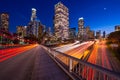 Los Angeles, California, USA Downtown Skyline and Highways Royalty Free Stock Photo