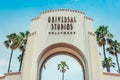 Los Angeles/California/USA - 07.19.2013: Entrance gate for the Universal Studios Hollywood. Royalty Free Stock Photo