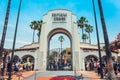 Los Angeles/California/USA - 07.19.2013: Entrance gate for the Universal Studios Hollywood. Lots of people waiting in the line. Royalty Free Stock Photo