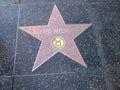 Star on Hollywood boulevard walk of fame in LA Royalty Free Stock Photo