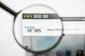 Los Angeles, California, USA - 14 February 2019: Hyundai Mobis website homepage. Hyundai Mobis logo visible on monitor