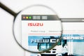 Los Angeles, California, USA - 14 February 2019: Isuzu Motors website homepage. Isuzu Motors logo visible on monitor