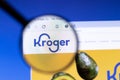 Los Angeles, California, USA - 25 February 2020: Kroger website homepage icon. Thekrogerco.com logo visible on display Royalty Free Stock Photo