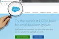 Los Angeles, California, USA - 15 February 2019: Salesforce website homepage. Salesforce logo visible on display screen Royalty Free Stock Photo