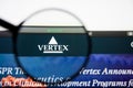 Los Angeles, California, USA - 28 February 2019: Vertex Pharmaceuticals website homepage. Vertex Pharmaceuticals logo Royalty Free Stock Photo