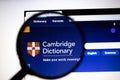 Los Angeles, California, USA - 23 January 2020: Cambridge Dictionary website page. Dictionary.cambridge.org logo on