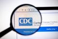 Los Angeles, California, USA - 25 January 2020: CDC website page. Cdc.gov logo on display screen, Illustrative Editorial Royalty Free Stock Photo