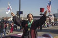 Los Angeles, California, USA, January 19, 2015, 30th annual Martin Luther King Jr. Kingdom Day Parade, Korean American holds flags