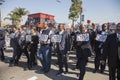 Los Angeles, California, USA, January 19, 2015, 30th annual Martin Luther King Jr. Kingdom Day Parade, men hold signs Black Lives Royalty Free Stock Photo