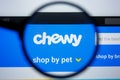 Los Angeles, California, USA - 21 Jule 2019: Illustrative Editorial of CHEWY.COM website homepage. CHEWY logo visible on Royalty Free Stock Photo