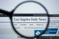 Los Angeles, California, USA - 21 Jule 2019: Illustrative Editorial of DAILYNEWS.COM website homepage. LOS ANGELES DAILY Royalty Free Stock Photo