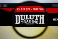 Los Angeles, California, USA - 21 Jule 2019: Illustrative Editorial of DULUTHTRADING.COM website homepage. DULUTH