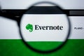 Los Angeles, California, USA - 29 Jule 2019: Illustrative Editorial of EVERNOTE.COM website homepage. EVERNOTE logo