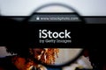 Los Angeles, California, USA - 29 Jule 2019: Illustrative Editorial of ISTOCKPHOTO.COM website homepage. ISTOCK logo