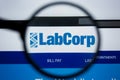 Los Angeles, California, USA - 21 Jule 2019: Illustrative Editorial of LABCORP.COM website homepage. LAB CORP logo