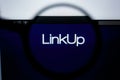Los Angeles, California, USA - 29 Jule 2019: Illustrative Editorial of LINKUP.COM website homepage. LINK UP logo visible
