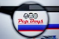 Los Angeles, California, USA - 29 Jule 2019: Illustrative Editorial of PEPBOYS.COM website homepage. PEP BOYS logo