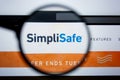 Los Angeles, California, USA - 29 Jule 2019: Illustrative Editorial of SIMPLISAFE.COM website homepage. SIMPLI SAFE logo