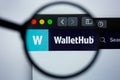 Los Angeles, California, USA - 21 Jule 2019: Illustrative Editorial of WALLETHUB.COM website homepage. WALLET HUB logo