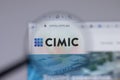 Los Angeles, California, USA - 1 June 2021: CIMIC Group logo or icon on website page, Illustrative Editorial