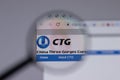 Los Angeles, California, USA - 1 June 2021: CTG China Three Gorges Corporation logo or icon on website page, Illustrative